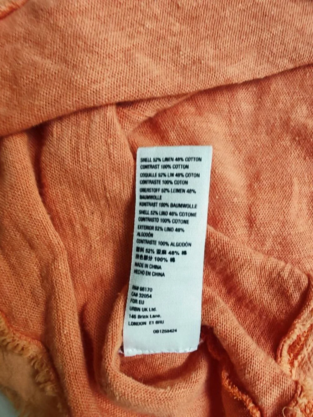 Free People Summer Nights Top XS Rust Orange Pleated Raw Hem Bell Sleeve Boho Li